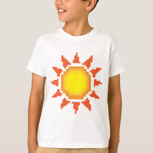T-shirt Art de pixel de soleil