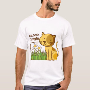 T-shirt Art de plante araignée tabby jungle sécuritaire po