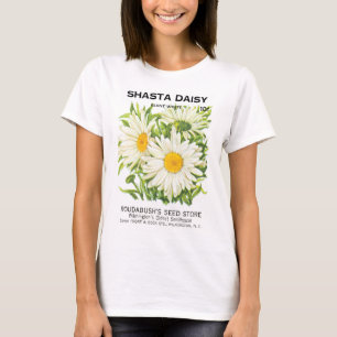 T-shirt Art de pochette de graines vintage, fleurs de marg