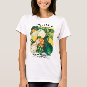 T-shirt Art de pochette de graines vintage, gourdes mixtes