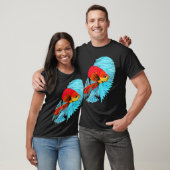 T-shirt Art de poisson Betta - Orange et Bleu (Unisexe)