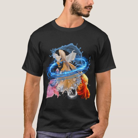 T-shirt Art de poisson Betta vibrant (Devant)
