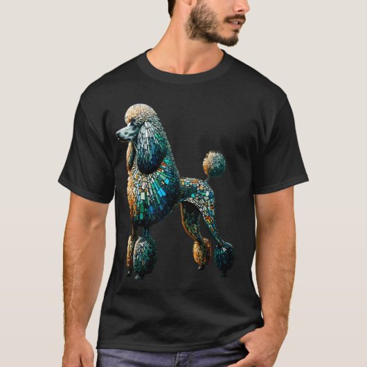 T-shirt Art de polygone Caniche Caniches (Devant)