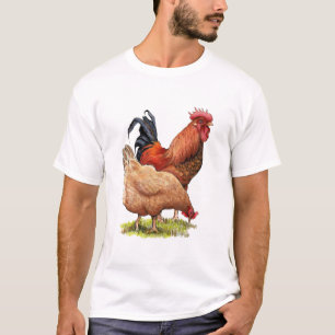 T-shirt Art de poulet et de coq, volaille, animaux de ferm