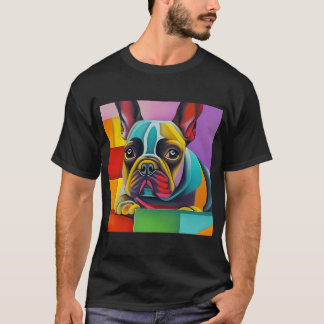 T-shirt Art de pug coloré Art de pug abstrait Pug coloré R