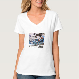 T-shirt Art de rue de Japonais de Las Palmas