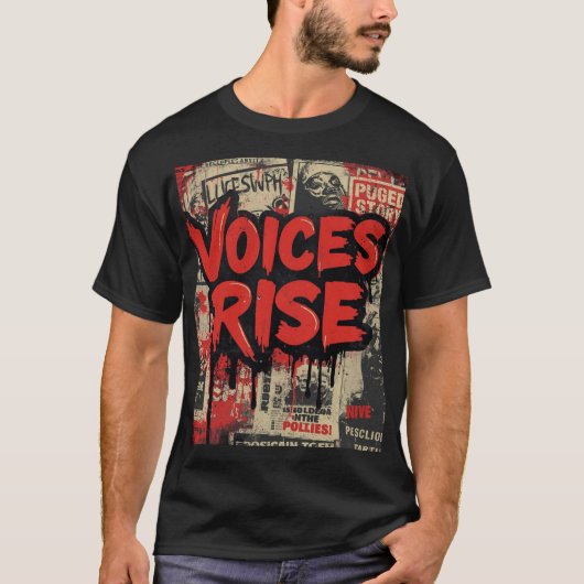 T-shirt Art de rue de protestation (Devant)