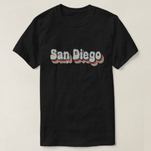 T-shirt Art de San Diego Californie Rétro en détresse