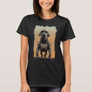 T-shirt Art de science-fiction   Portrait d'un chien robot