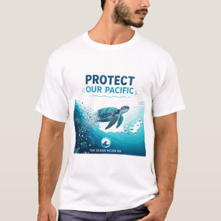 T-shirt Art de sensibilisation à l'océan Pacifique pour le