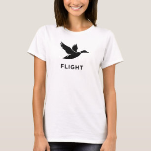 T-shirt Art de silhouette de canard volant minimaliste FLI