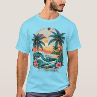 T-shirt Art de tatouage tropical - Sailor Jerry Design ins
