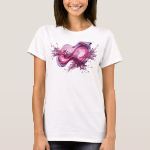 T-shirt Art de texte 3D en argent moderne INFINITY