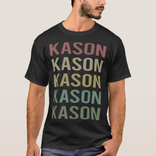 T-shirt Art de texte coloré - Kason Nom