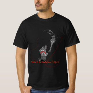 T-shirt Art de typographie de cheval | La liberté commence