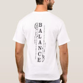 T-shirt Art de typographie de citation Équilibre Esprit & (Dos)