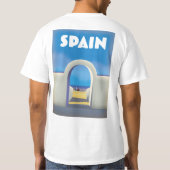 T-shirt art de vacances rétro en Espagne (Dos)