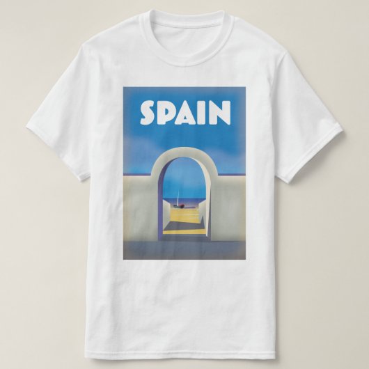 T-shirt art de vacances rétro en Espagne (Design devant)