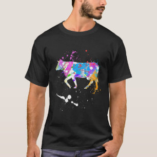 T-shirt Art de vache éclaboussure de peinture propriétaire