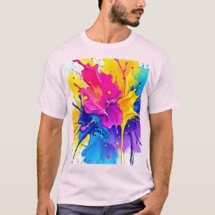T-shirt Art d'éclaboussure couleur émotionnelle