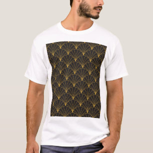 T-shirt Art Déco géométrique, vintage motif sans couture.