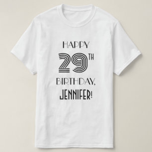T-shirt Art Déco Inspiré Look 29th Birthday Party Shirt
