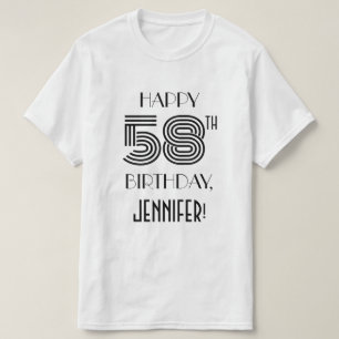 T-shirt Art Déco Inspiré Look 58th Birthday Party Shirt