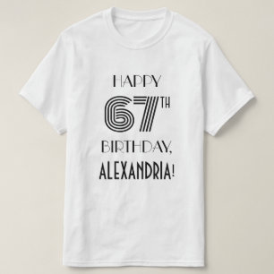 T-shirt Art Déco Inspiré Look 67th Birthday Party Shirt