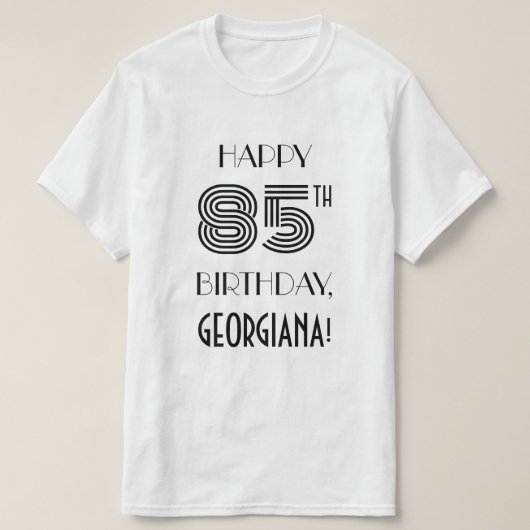 T-shirt Art Déco Inspiré Look 85th Birthday Party Shirt (Design devant)