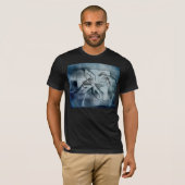 T-shirt Art Déco Ninja Star Icon, Galaxy lightning overlay (Devant entier)