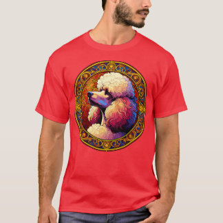 T-shirt Art Déco Standard Poodle Cool Poodle Art