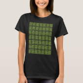 T-shirt Art Deco Style Repeat Pattern Lime Green (Devant)