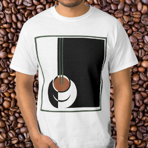 T-shirt Art Déco vintage, Coupe de Café à la vapeur