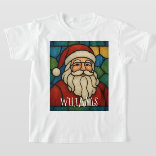 T-shirt Art déco vitrail de Noël Santa personnalisé