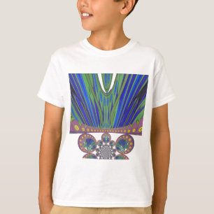 T-shirt Art Décoratif Bleu d'Afrique Design Imprimer