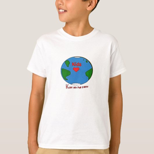 T-shirt Art d'enfants pour la terre (Devant)
