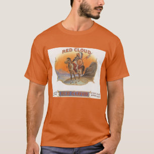 T-shirt Art d'étiquette de cigare vintage, Indien Red Clou