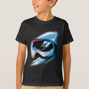 T-shirt Art d'exposition multiple Ski Montagne Ski Neige G