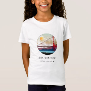 T-Shirt Art d'illustration de Golden Gate de San Francisco