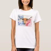 T-shirt Art d'impression à l'aquarelle représentant une va (Devant)