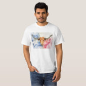 T-shirt Art d'impression à l'aquarelle représentant une va (Devant entier)
