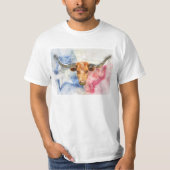 T-shirt Art d'impression à l'aquarelle représentant une va (Devant)
