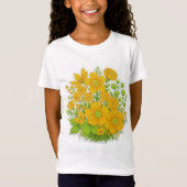 T-Shirt art d'impression de design floral  (Devant)