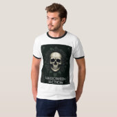 T-shirt Art Doodle Halloween complexe avec symbolisme fonc (Devant entier)