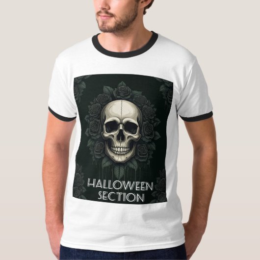 T-shirt Art Doodle Halloween complexe avec symbolisme fonc (Devant)