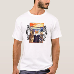 T-shirt Art drôle de chat - le tee - shirt de cri perçan