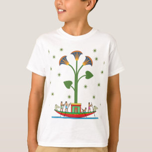 T-shirt "Art du bateau lotus de l'Égypte antique 