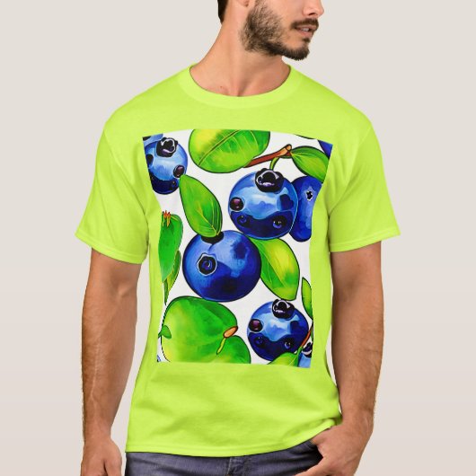 T-shirt Art du bleuet frais (Devant)