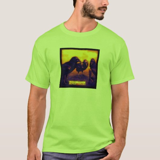 T-shirt Art du BZ : Corneilles au néon (Devant)