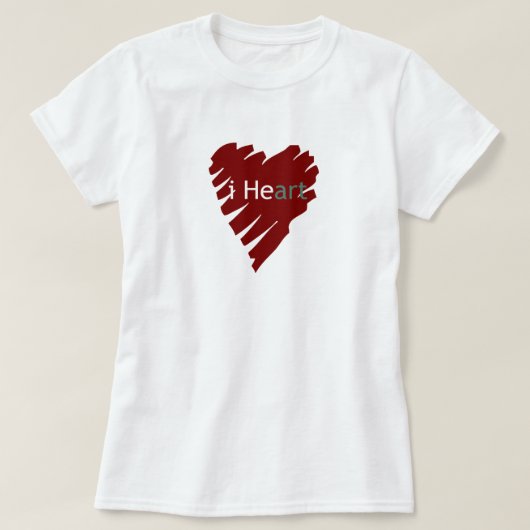 T-shirt Art du cœur (Design devant)